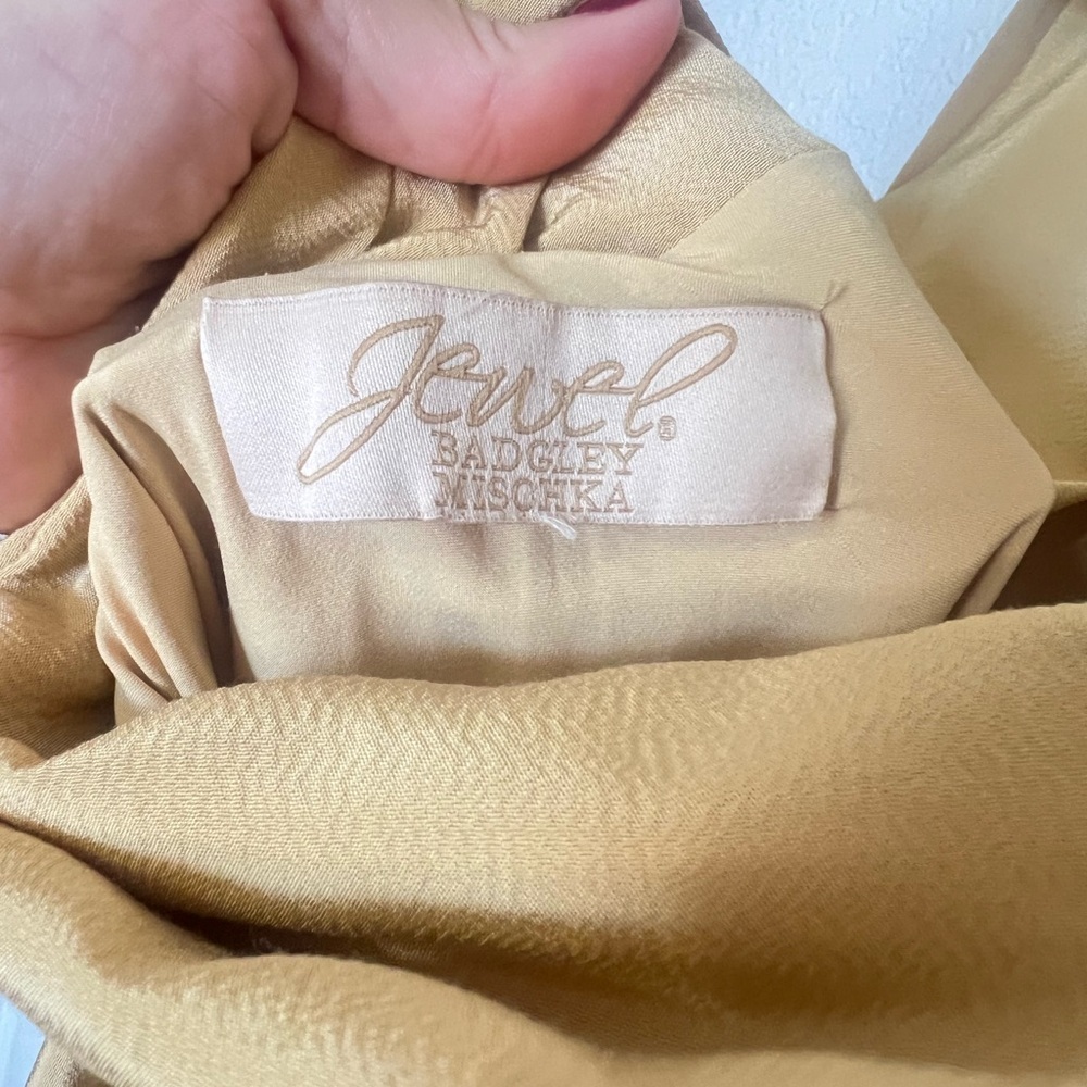 Jewel by Badgley Mischka Harper Boat Neck Draped Gown NWOT - Picture 10 of 14